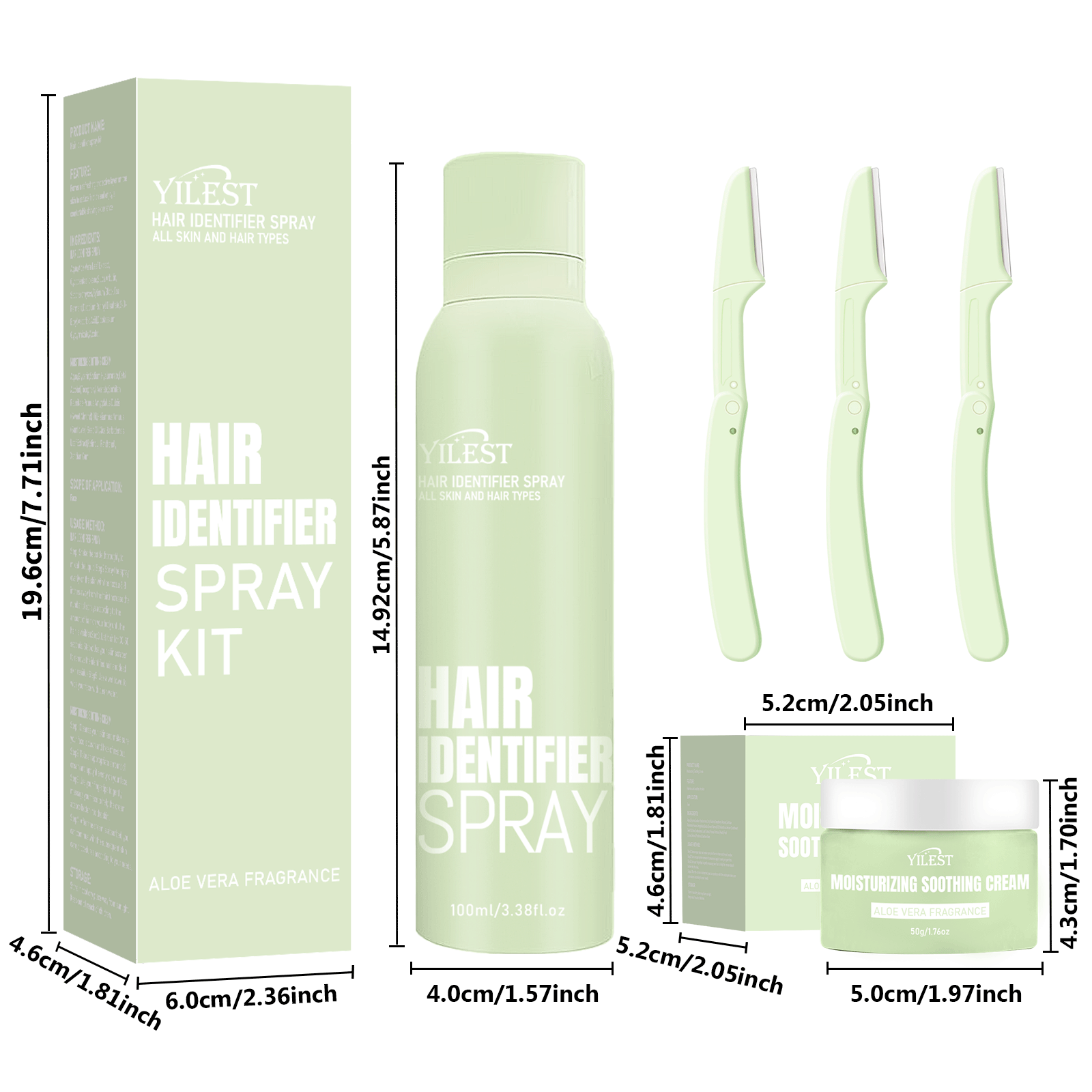 YILEST Hair Identification Spray Soothing Cream Set - HaiyiBeauty
