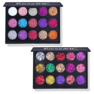 CMAA-DU 15 Color Diamond Sequin Eyeshadow Palette