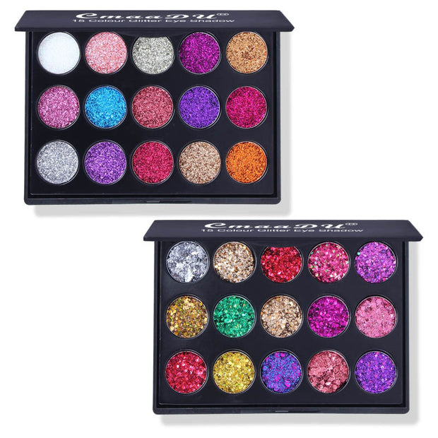 CMAA-DU 15 Color Diamond Sequin Eyeshadow Palette