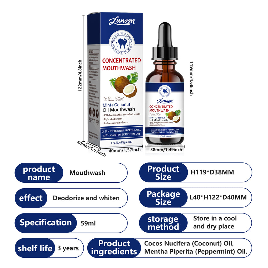 LUNOON Coconut Mouthwash - HaiyiBeauty