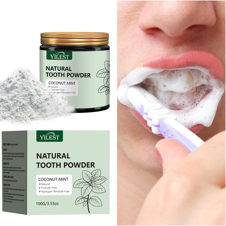 YILEST Natural Mineral Tooth Powder Coconut Mint Flavor - HaiyiBeauty