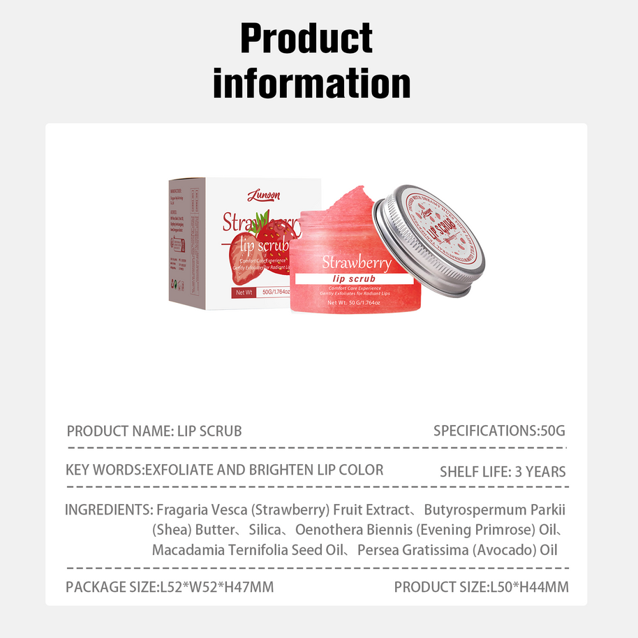 Lip Scrub Strawberry - HaiyiBeauty