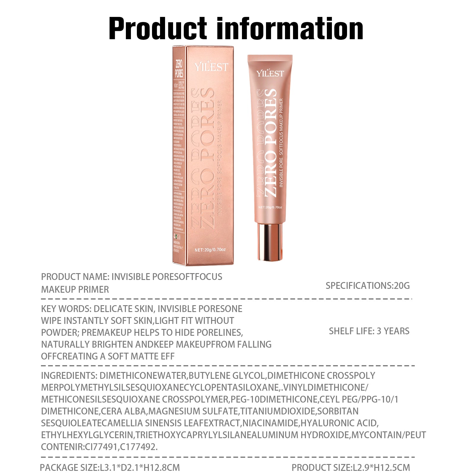 YILEST Invisible Pore Soft Focus Primer - HaiyiBeauty