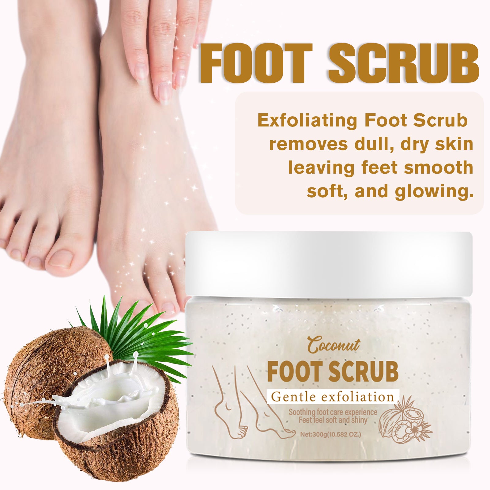 LUNOON Foot Scrub-Coconut Fragrance - HaiyiBeauty