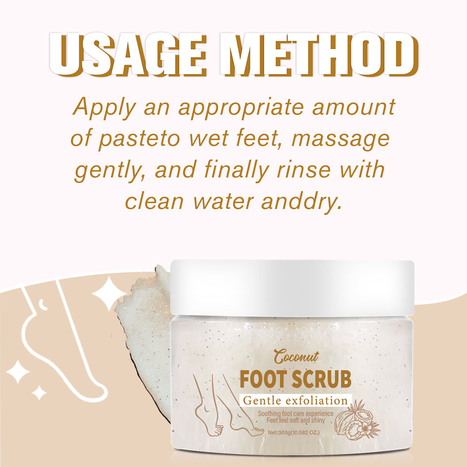 LUNOON Foot Scrub-Coconut Fragrance - HaiyiBeauty