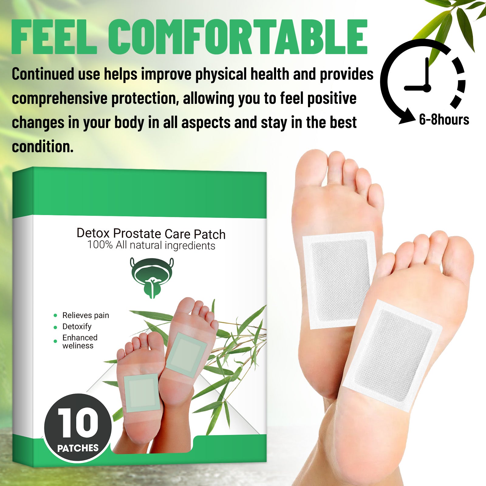 Patch pour les pieds pour le soin de la prostate