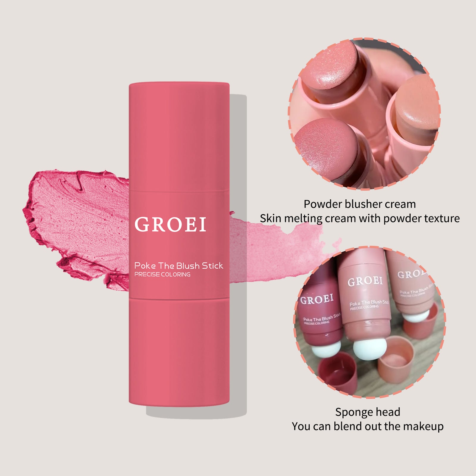 GROEI Poke Blush Stick - HaiyiBeauty