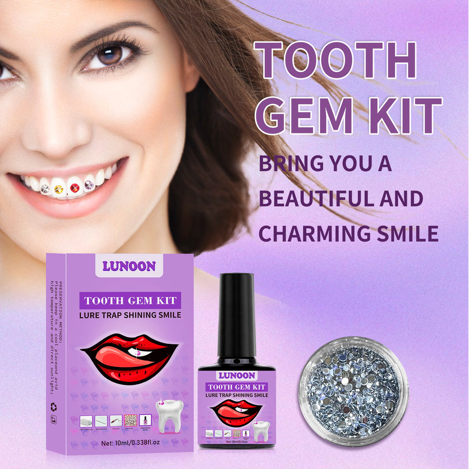 LUNOON Tooth Gemstone Set-Purple - HaiyiBeauty