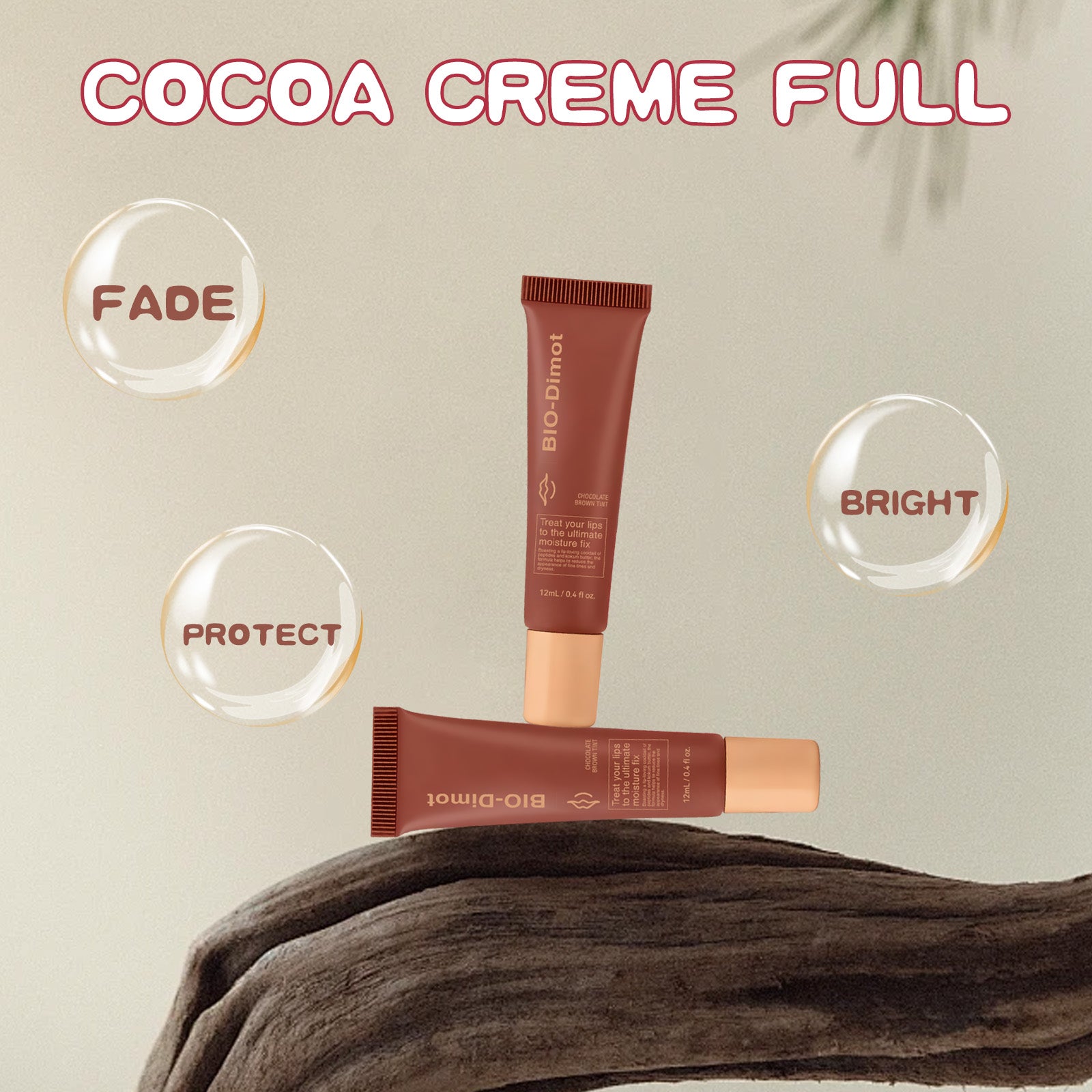 DIMOT Cocoa Cream Lipstick Reddish Brown - HaiyiBeauty
