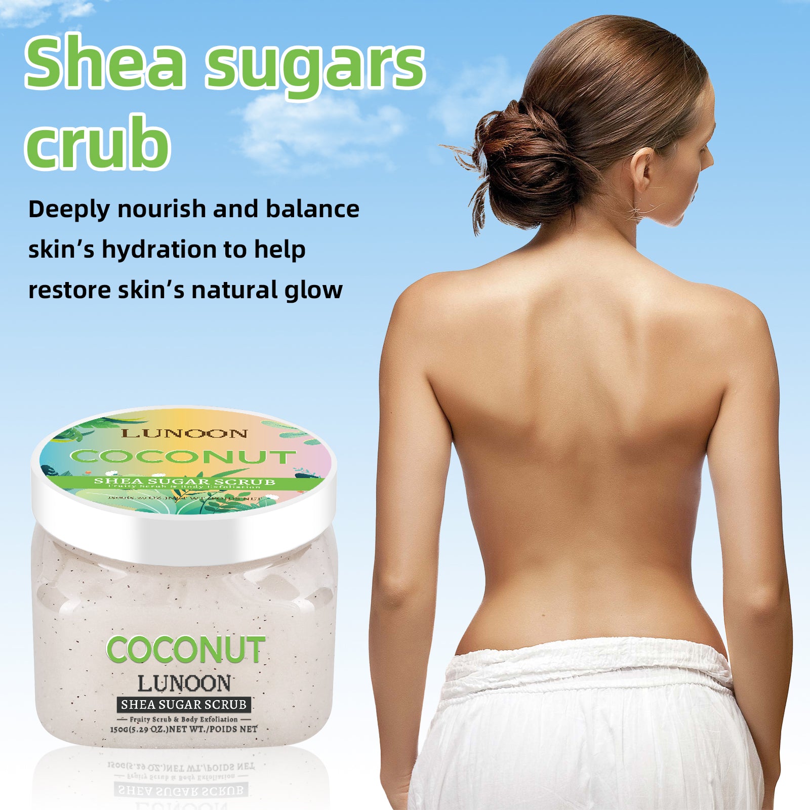 LUNOON Coconut Body Scrub - HaiyiBeauty
