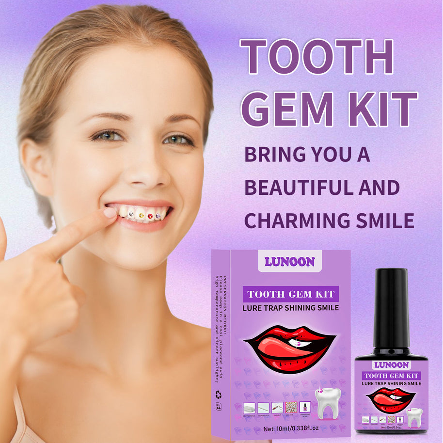 LUNOON Tooth Gemstone Set-Purple - HaiyiBeauty