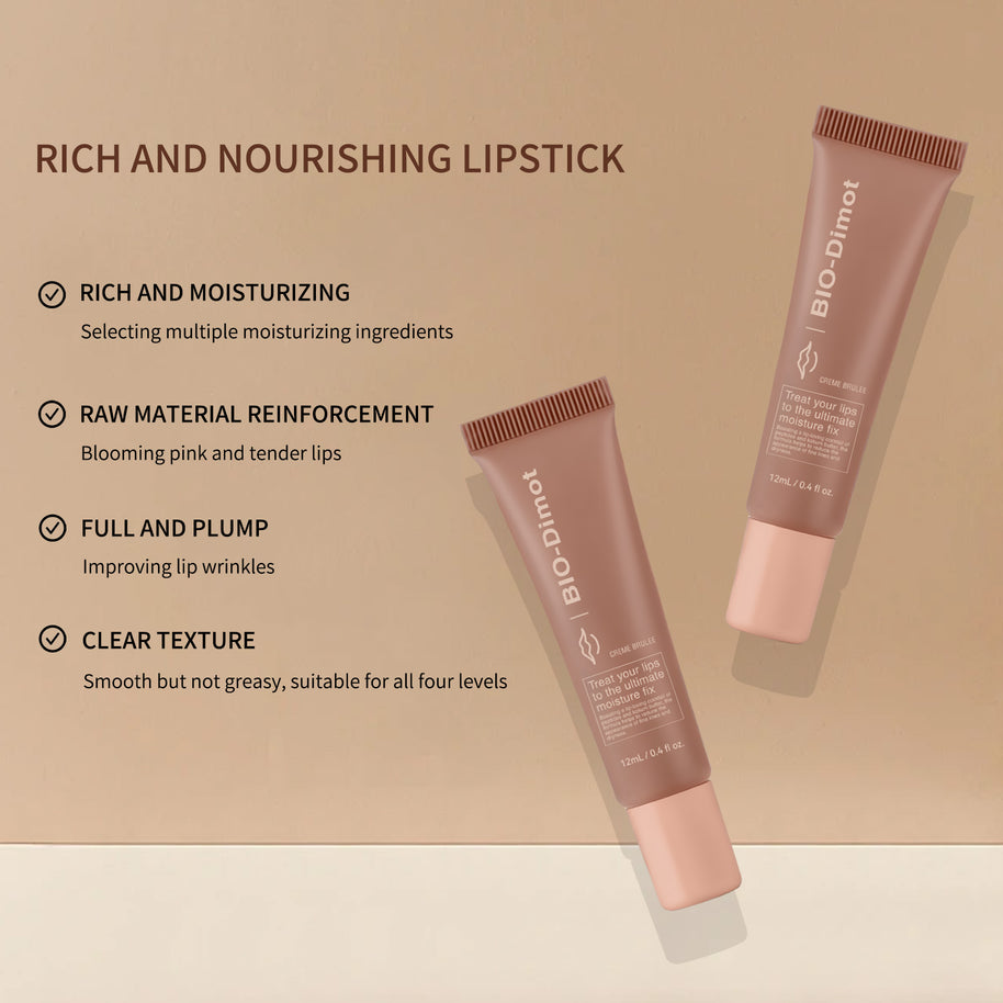 DIMOT Caramel Pudding Light Lipstick Brown - HaiyiBeauty