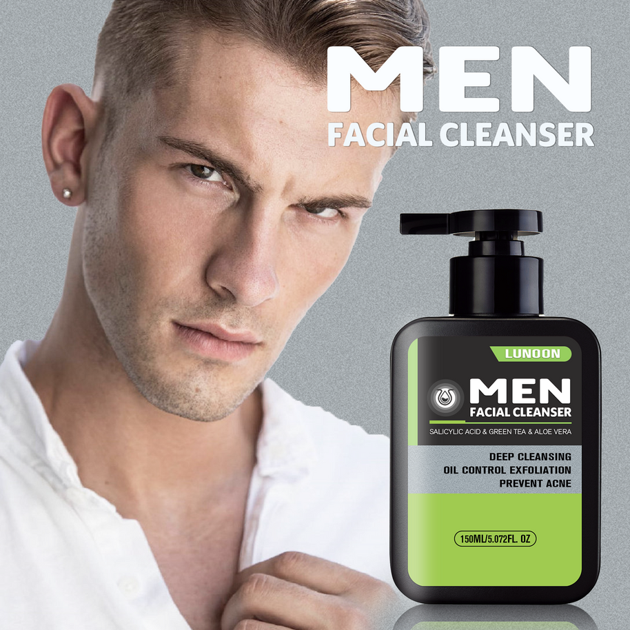 LUNOON Men's Oil Control Anti-Acne Facial Cleanser - HaiyiBeauty