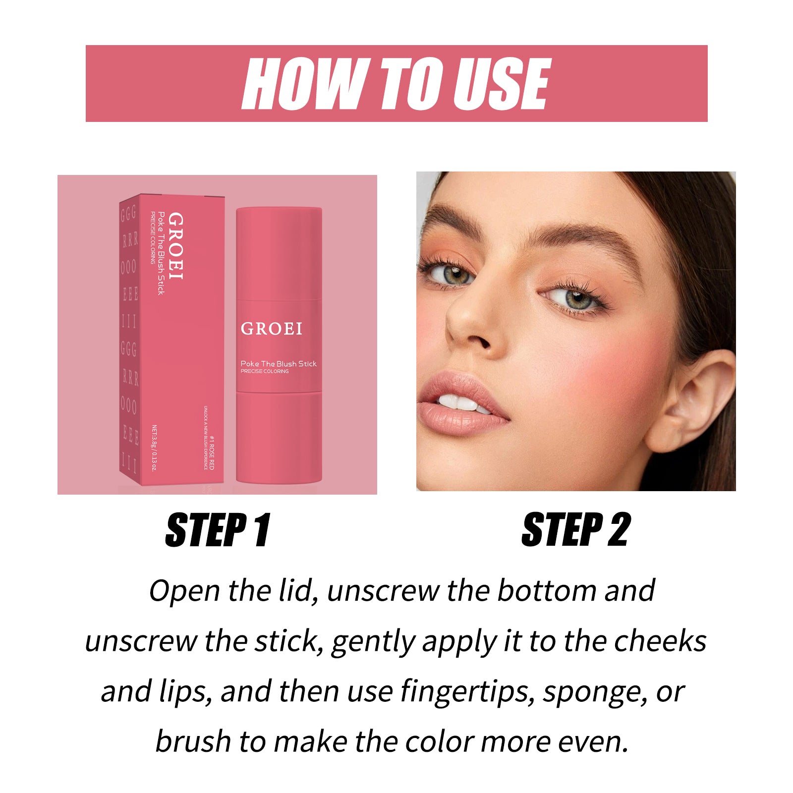 GROEI Poke Blush Stick - HaiyiBeauty