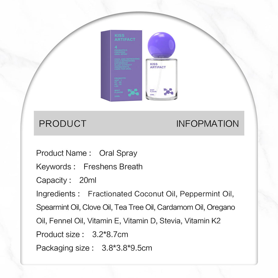 KISS ARTIFACT Mint Oral Spray - HaiyiBeauty
