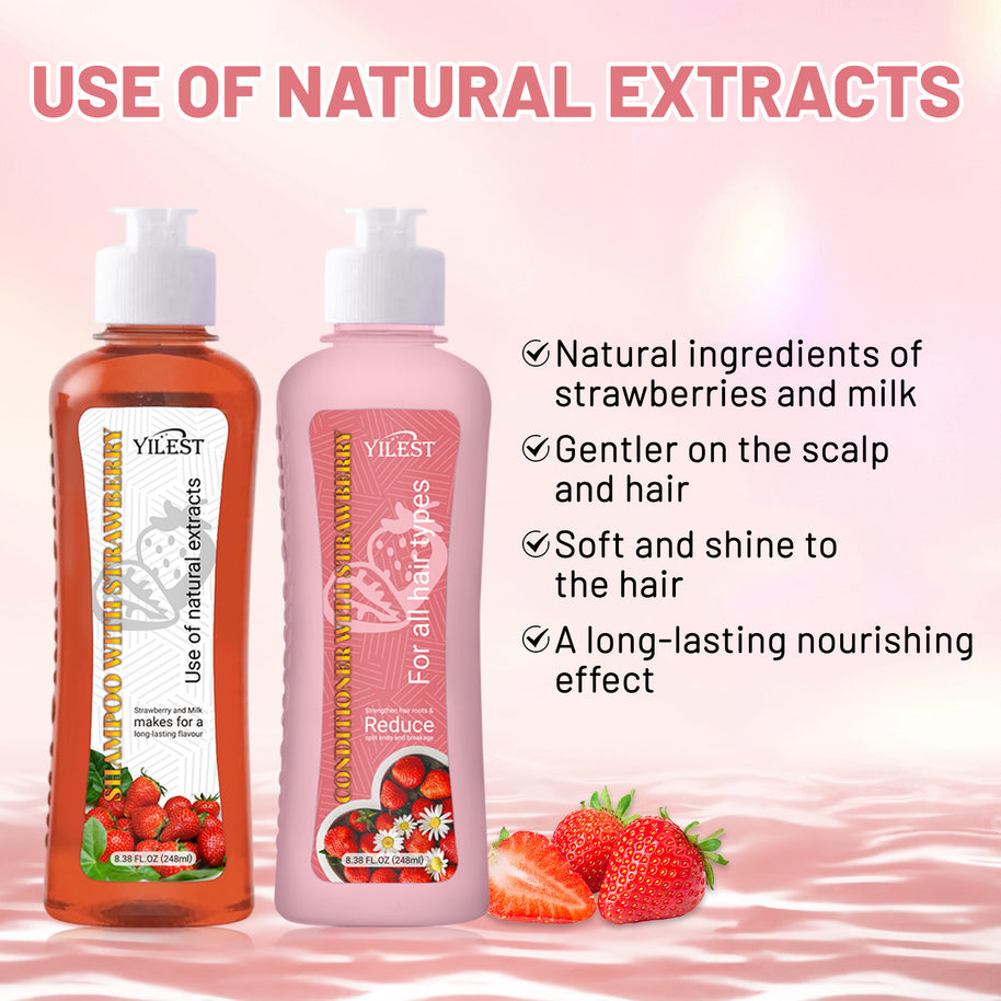 YILEST Strawberry Shampoo Conditioner - HaiyiBeauty