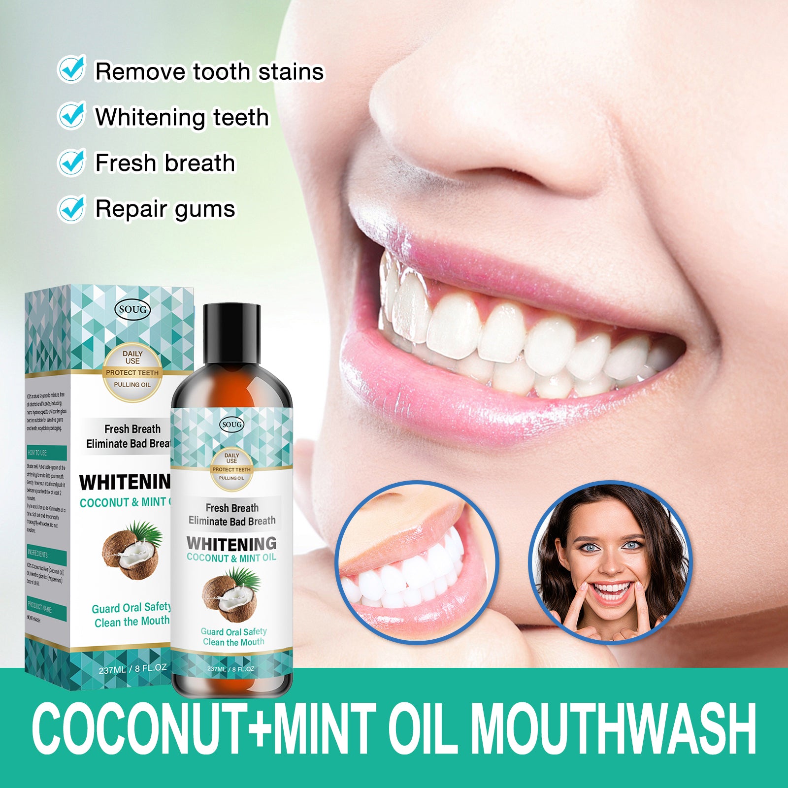 SOUG Coconut Mint Mouthwash