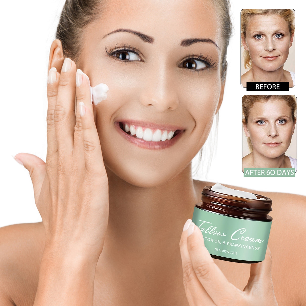 CASTOR OIL & FRANKINCENSE Tallow Cream - HaiyiBeauty