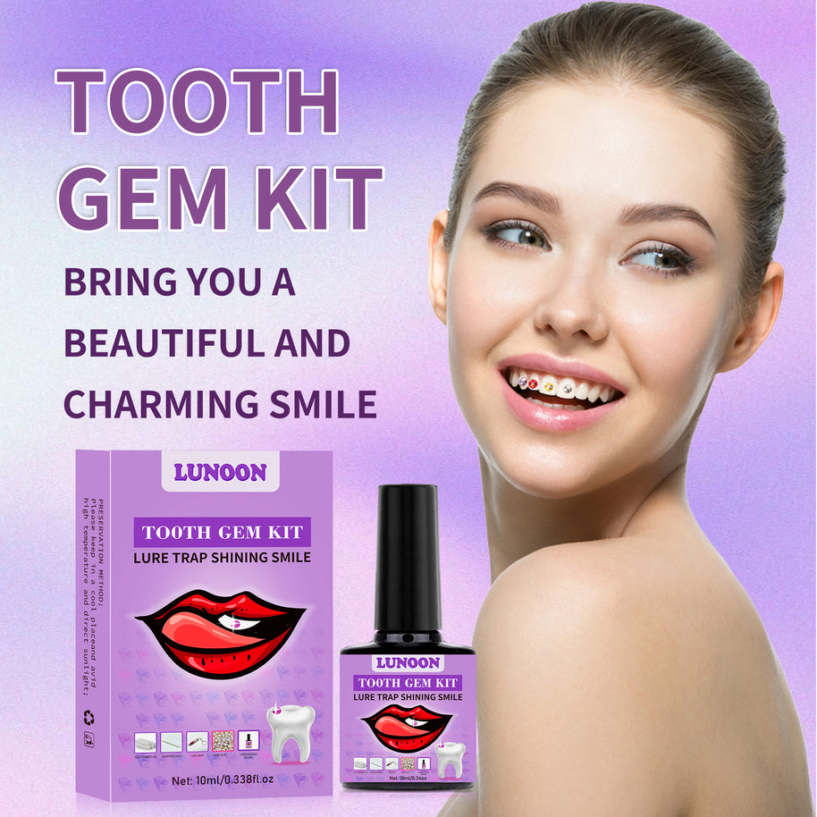 LUNOON Tooth Gemstone Set-Purple - HaiyiBeauty