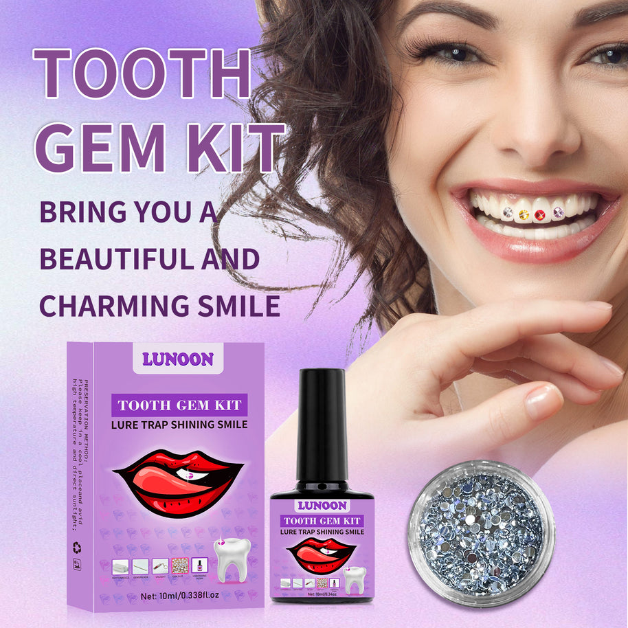 LUNOON Tooth Gemstone Set-Purple - HaiyiBeauty