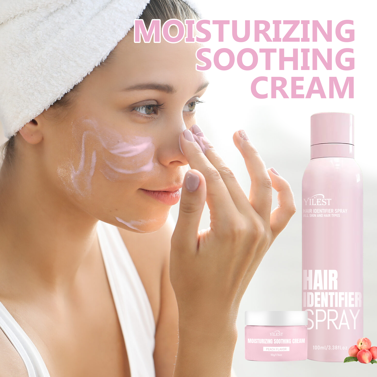 YILEST Moisturizing Soothing Cream Peach - HaiyiBeauty
