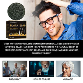 LUNOON Black Hair Soap - HaiyiBeauty