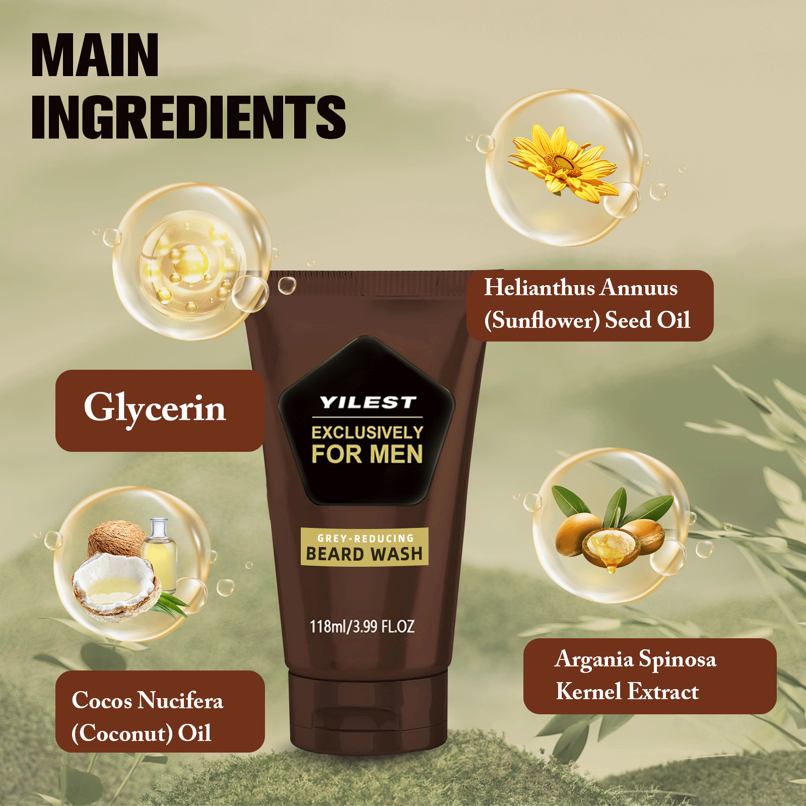 YILSET Beard Wash - HaiyiBeauty