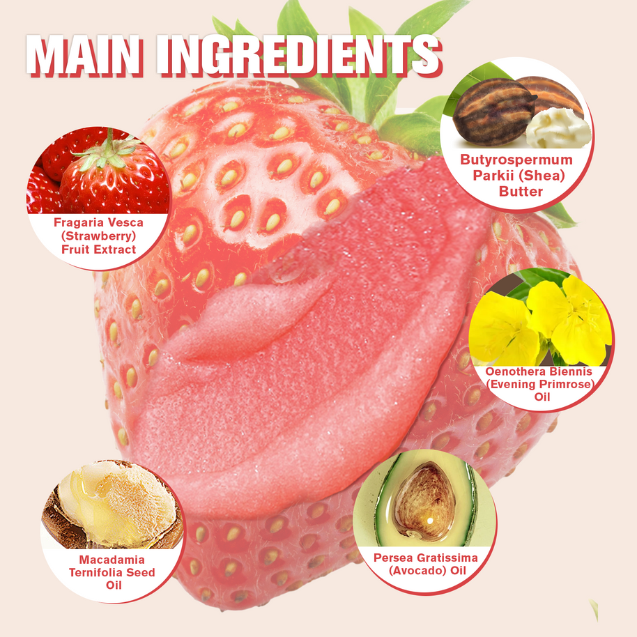 Lip Scrub Strawberry - HaiyiBeauty