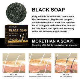 LUNOON Black Hair Soap - HaiyiBeauty