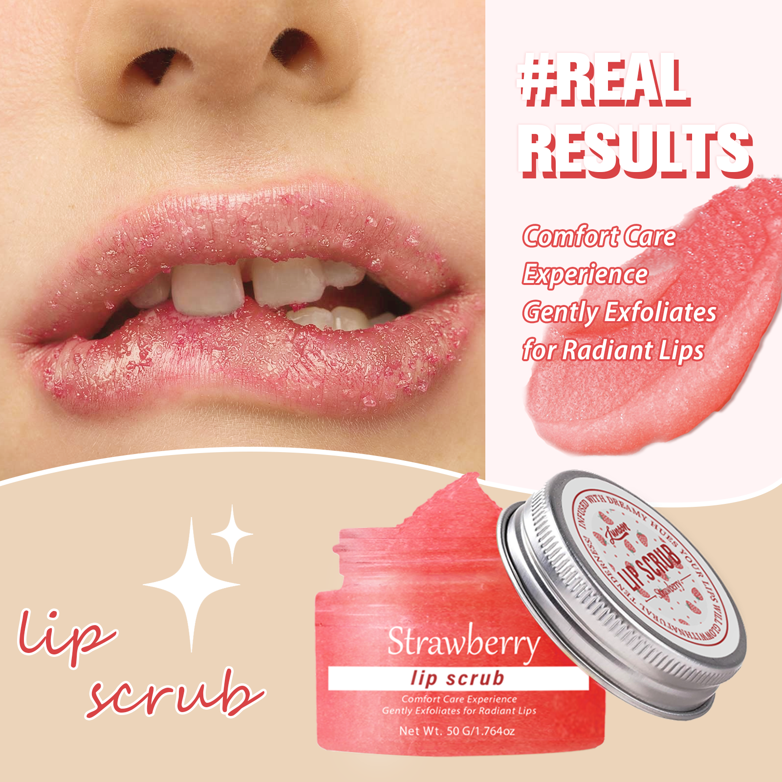 Lip Scrub Strawberry - HaiyiBeauty