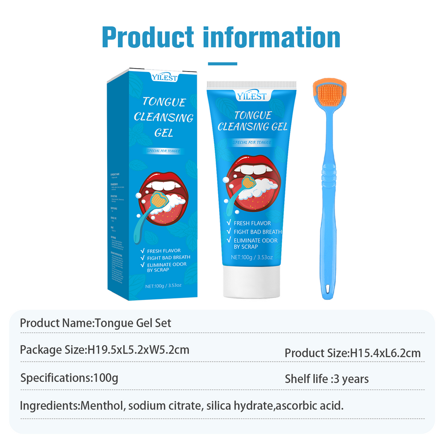 YILEST Mint Tongue Gel Brush Set - HaiyiBeauty