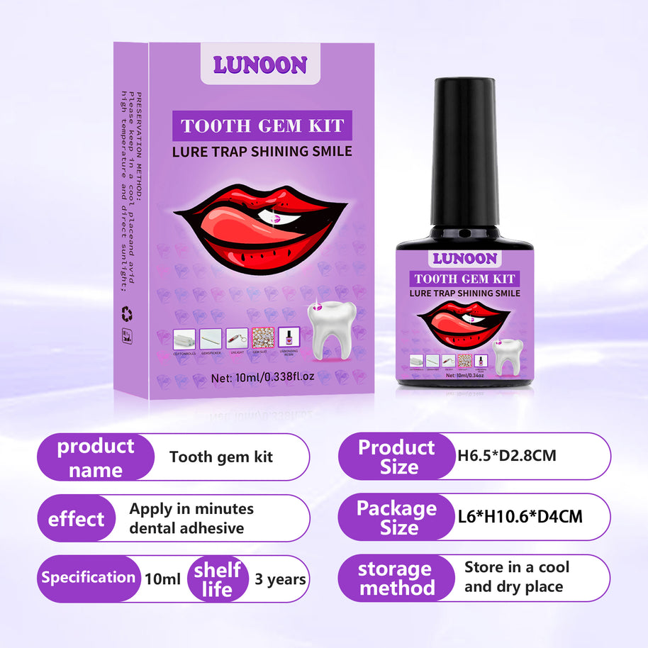 LUNOON Tooth Gemstone Set-Purple - HaiyiBeauty