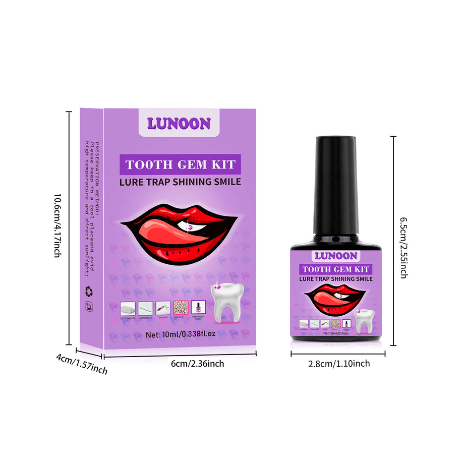 LUNOON Tooth Gemstone Set-Purple - HaiyiBeauty