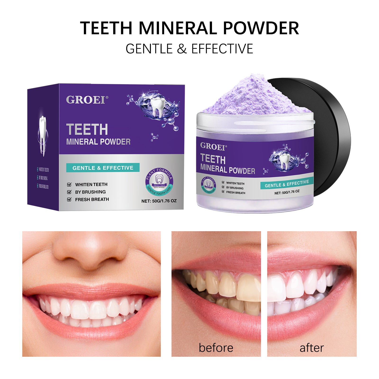 GROEI Mineral Tooth Powder - HaiyiBeauty