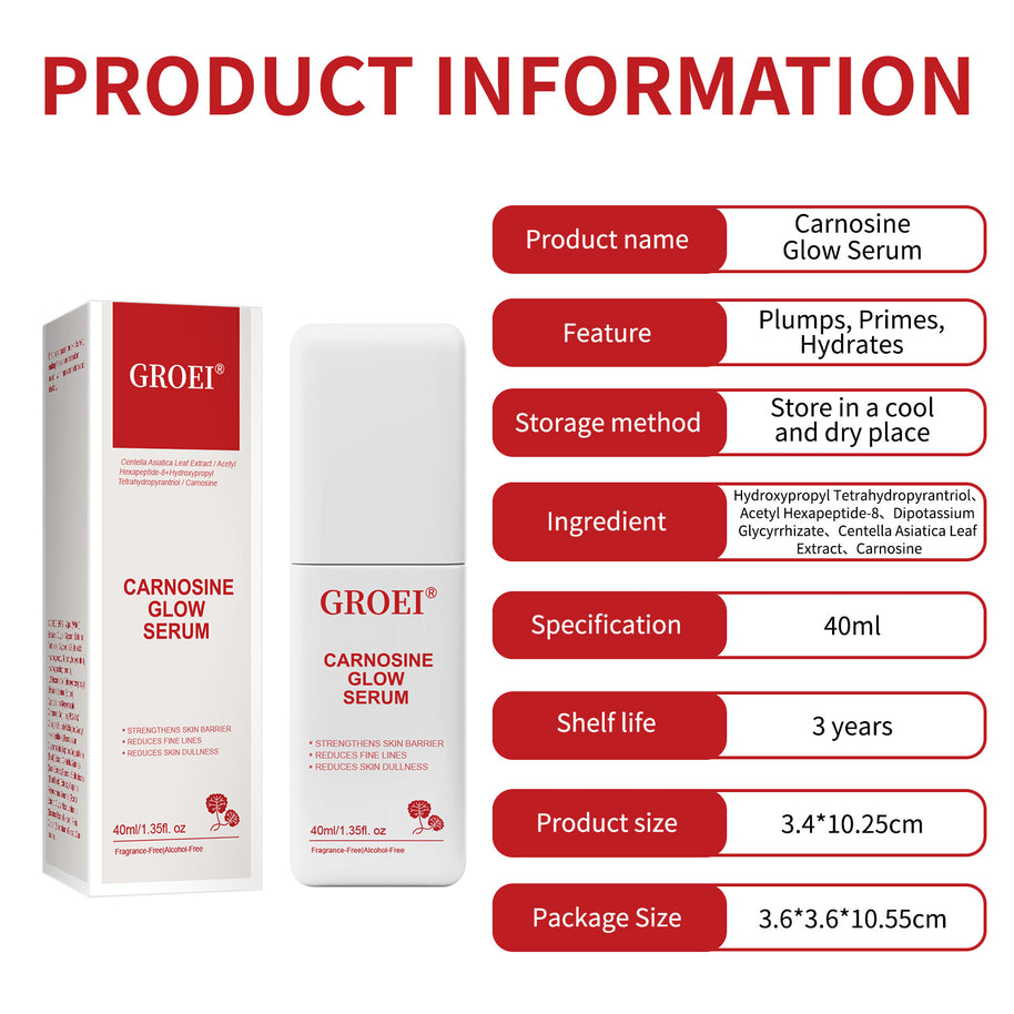 GROEI Carnosine Multi-Depth Hydration Serum for Plumper Smoother Skin