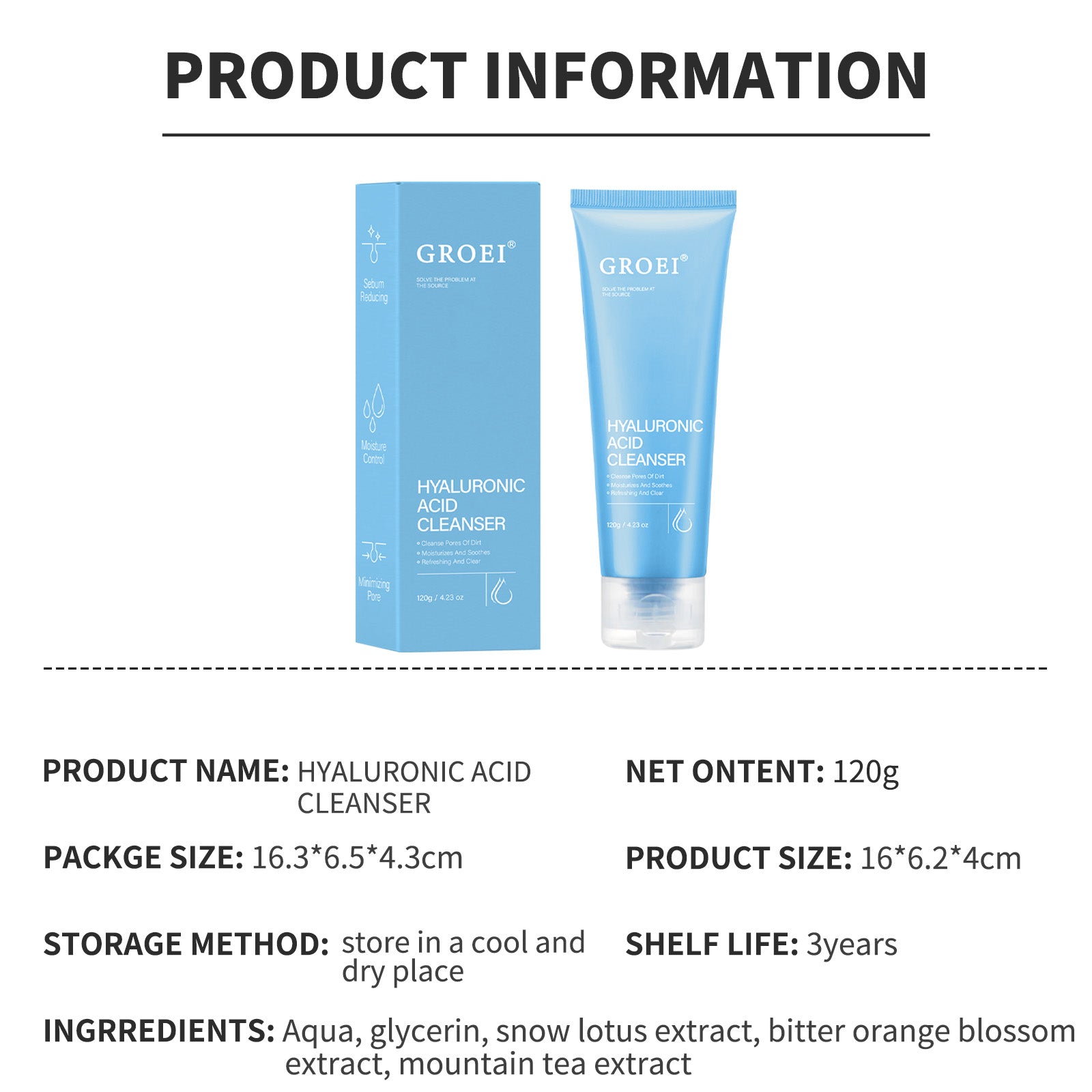 GROEI Hyaluronic Acid Cleanser