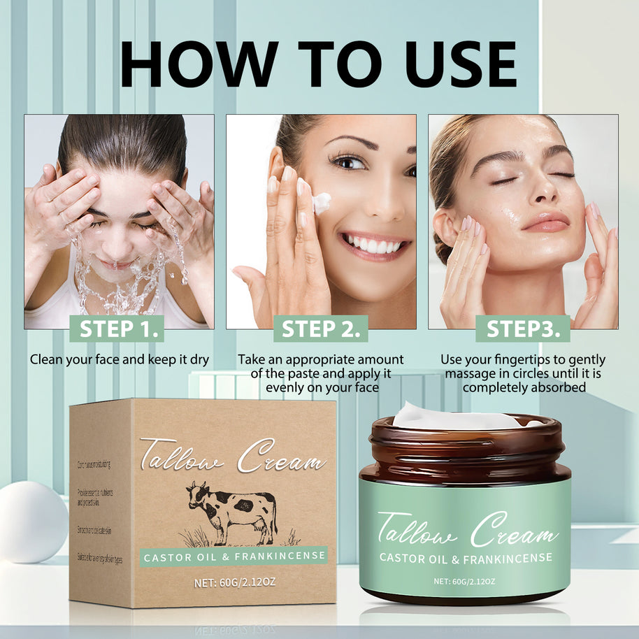 CASTOR OIL & FRANKINCENSE Tallow Cream - HaiyiBeauty