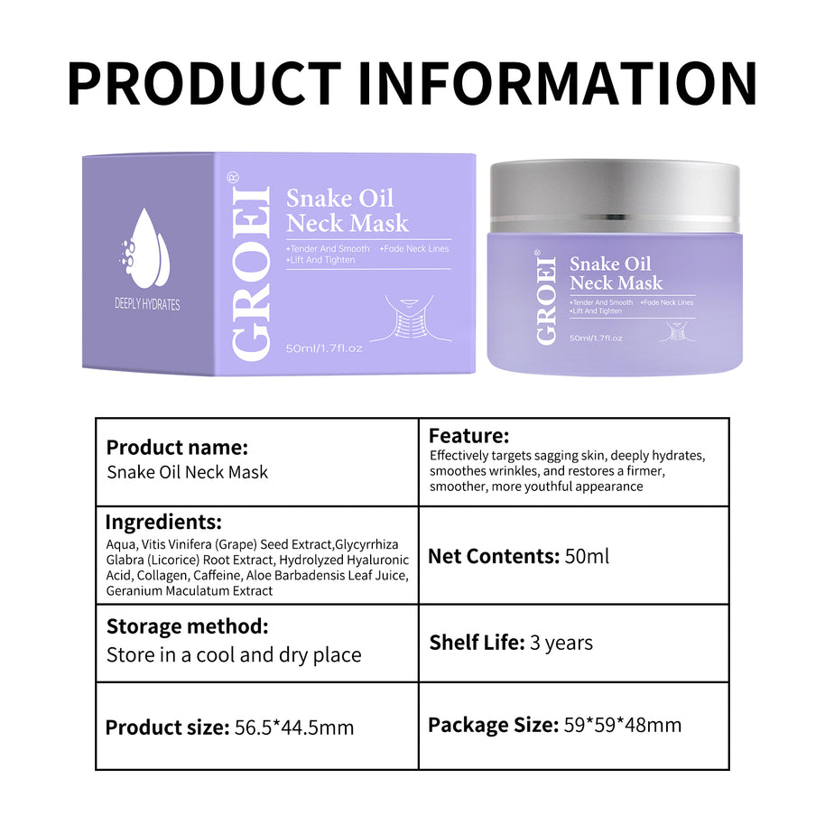 GROEI Snake Oil Neck Mask - HaiyiBeauty
