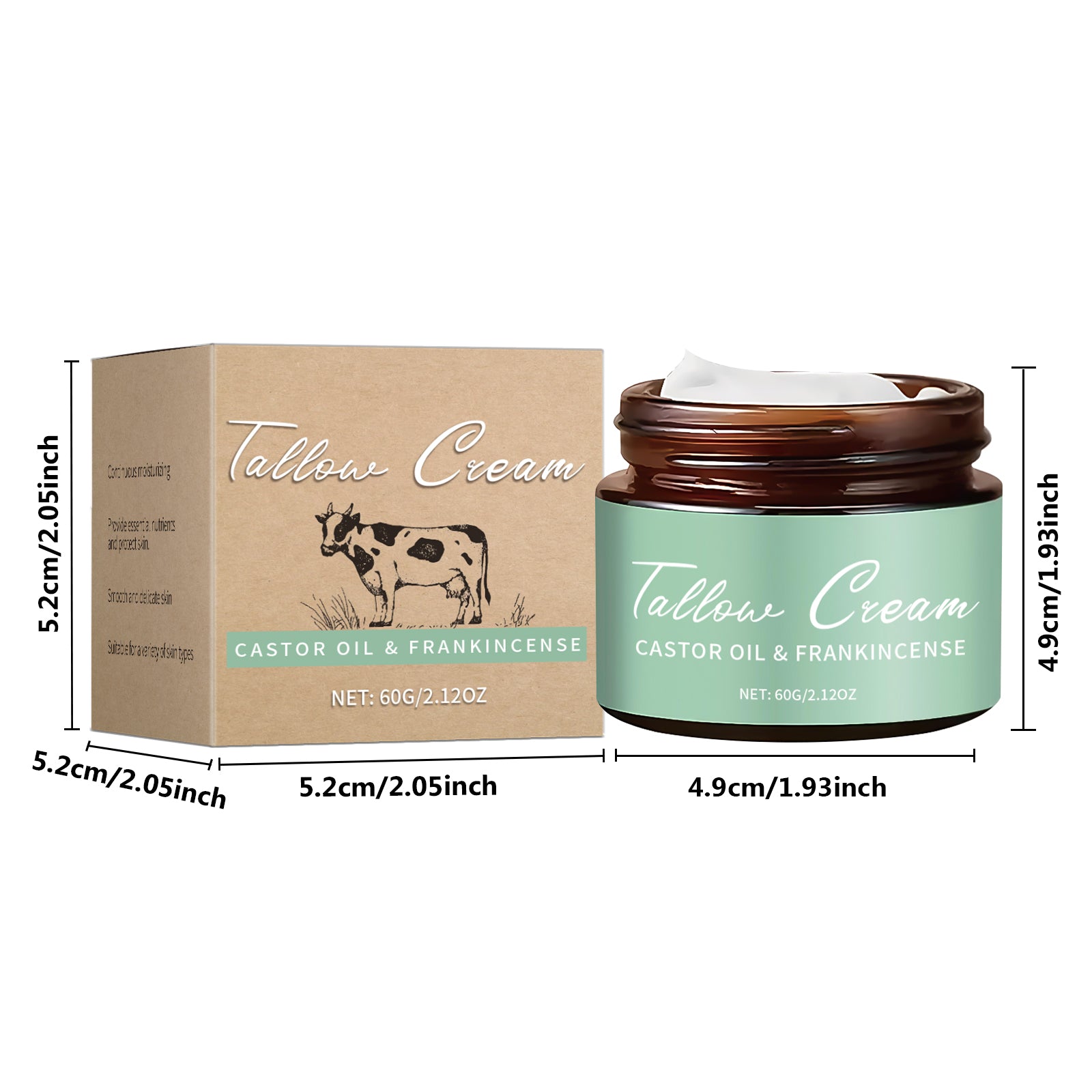 CASTOR OIL & FRANKINCENSE Tallow Cream - HaiyiBeauty